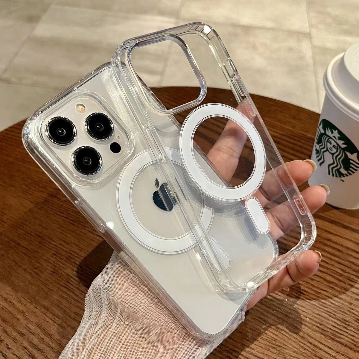 Transparent Mag safe Case For iPhones