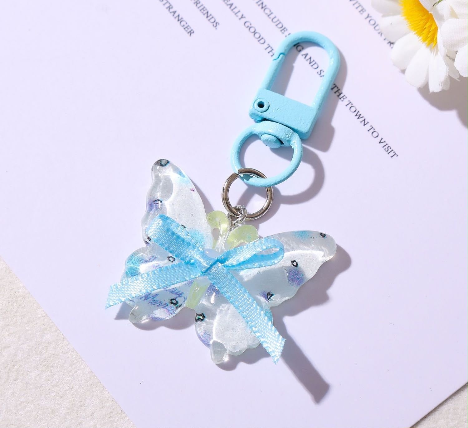 Transparent Ethereal Butterfly Keychain
