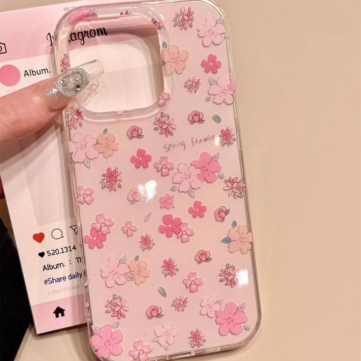 Pink Blossom Floral iPhone Case