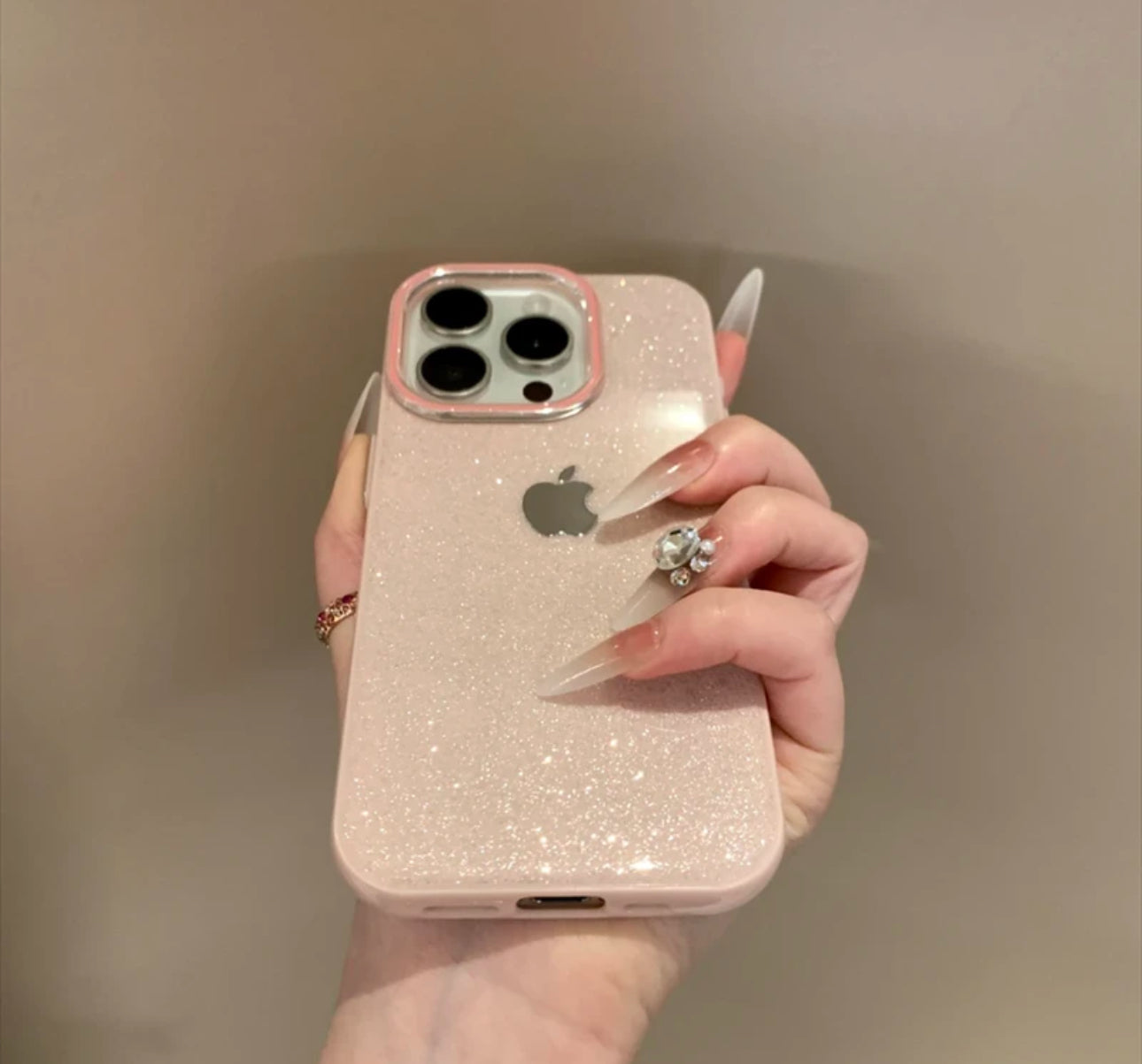 High-grade jelly solid color glitter case For Iphone