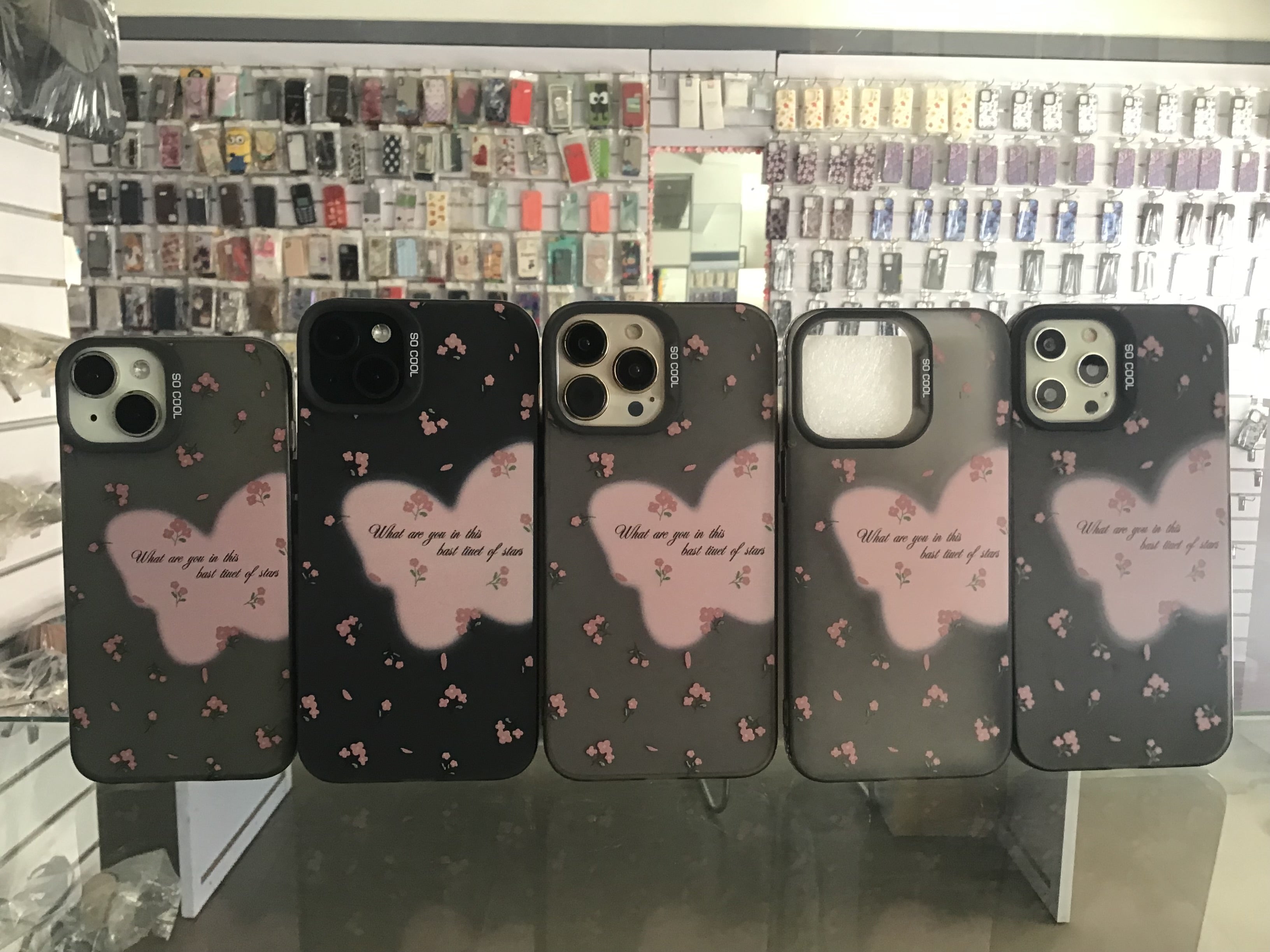 Blurred Floral Butterfly Case For IPhones