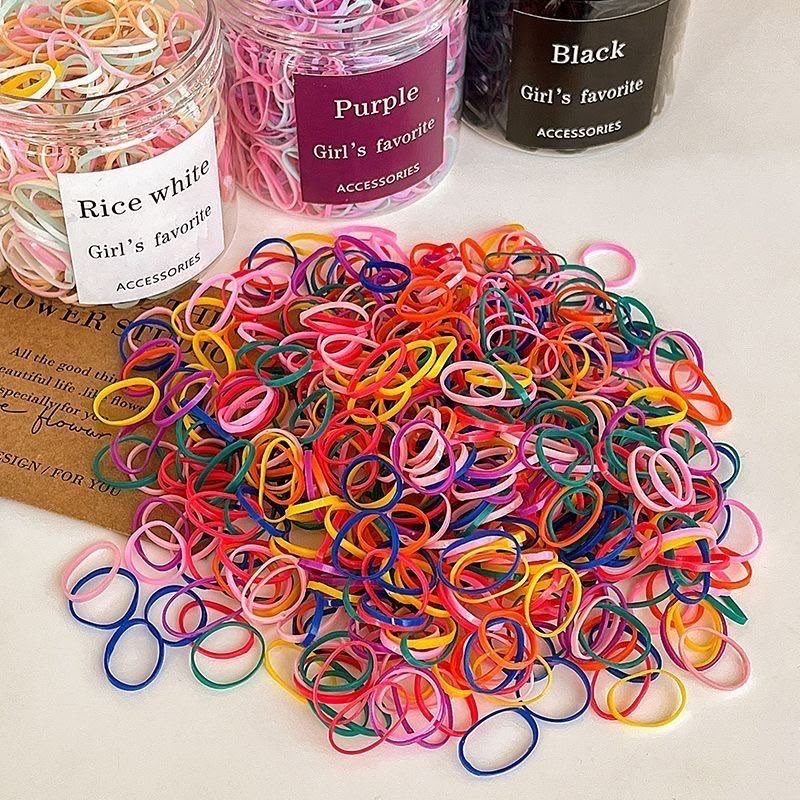 Mini Elastic Hair Ties Jar