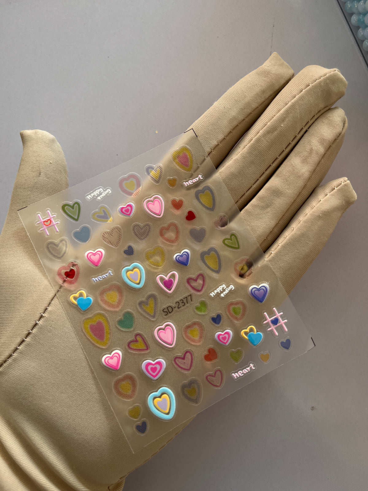 Heart phone stickers