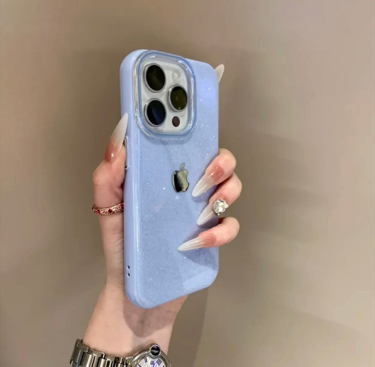 High-grade jelly solid color glitter case For Iphone