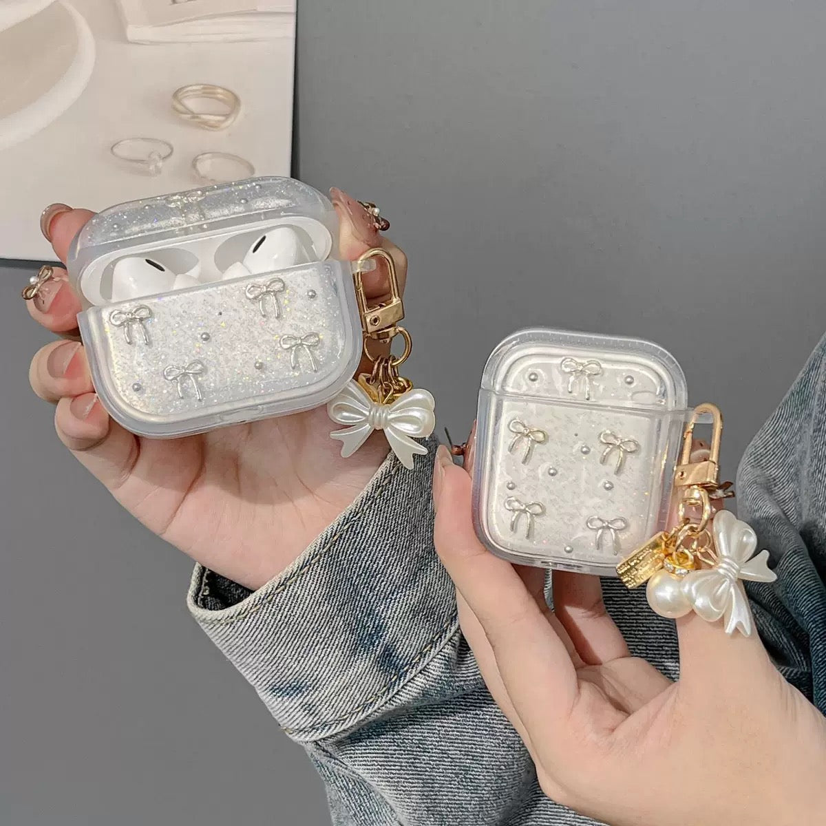 Phantom Bow Pendant AirPods Case
