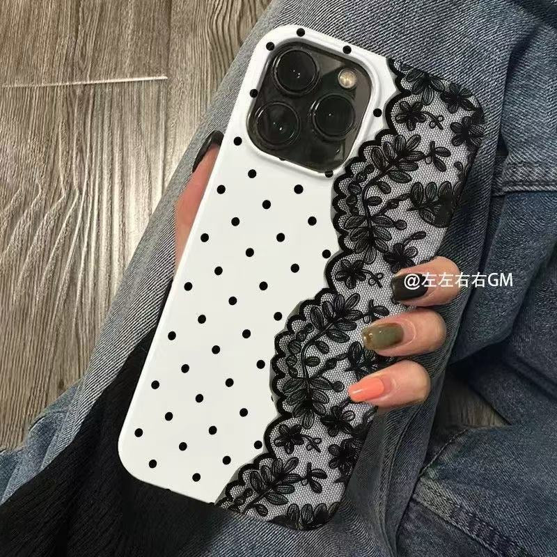 Polka dot lace case for iPhones