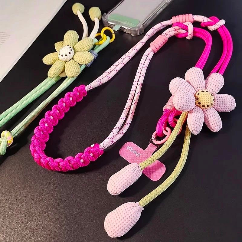 Floral, Handmade woven, durable, outdoor anti-lost strap