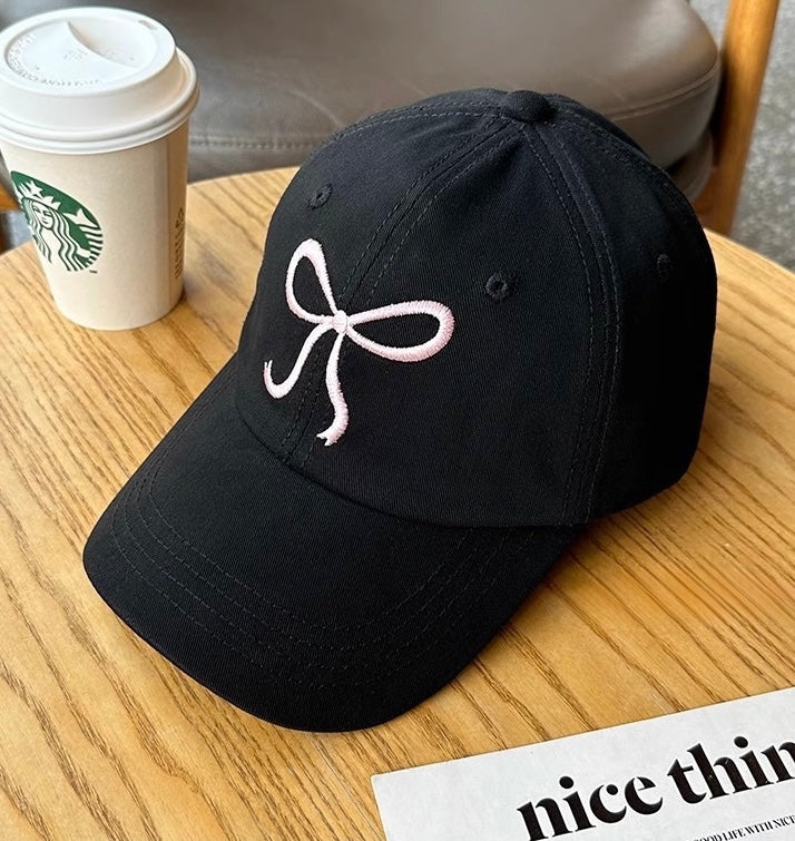Bow Embroidery Cap