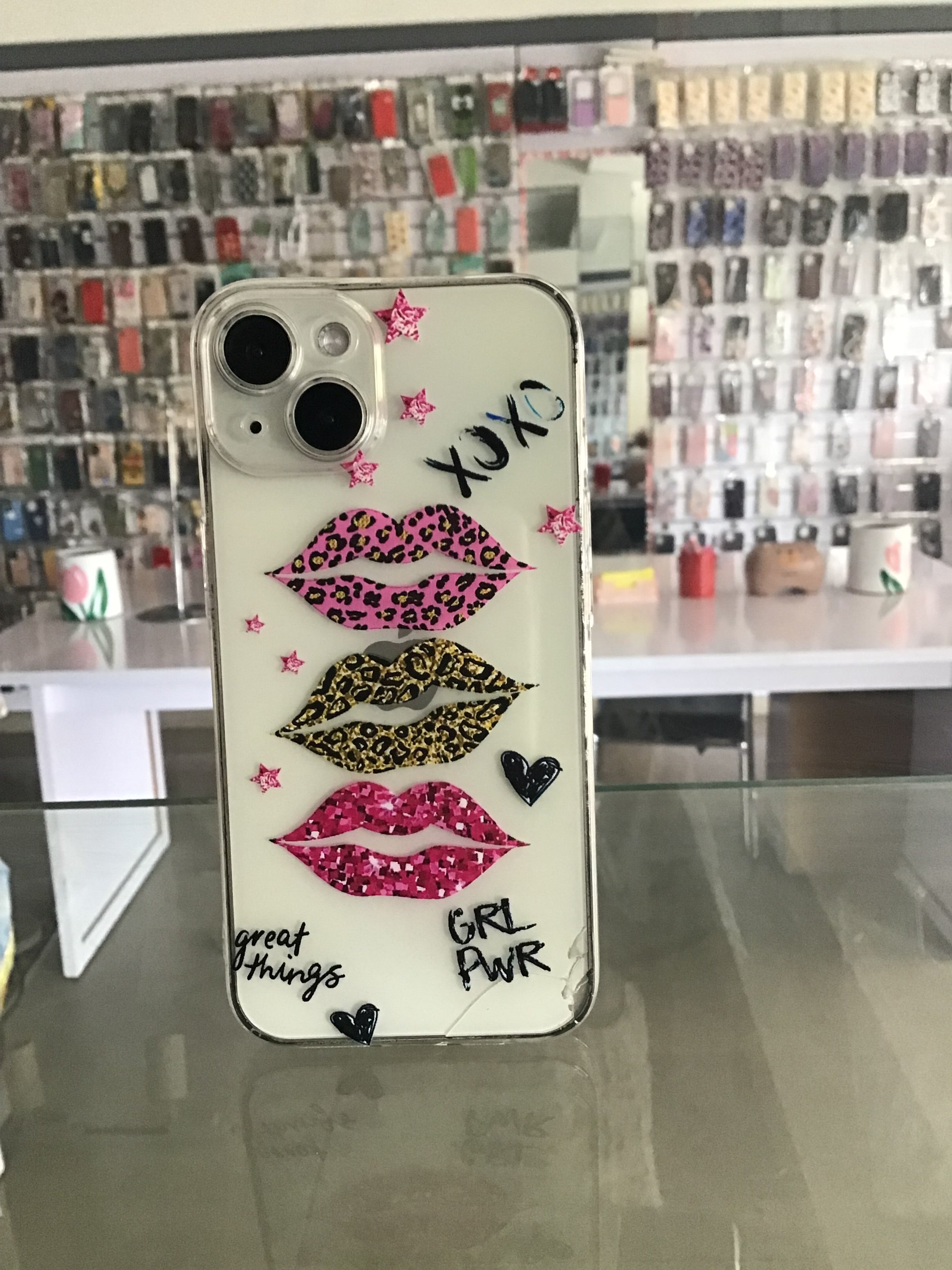 XOXO Glitter Lips Case