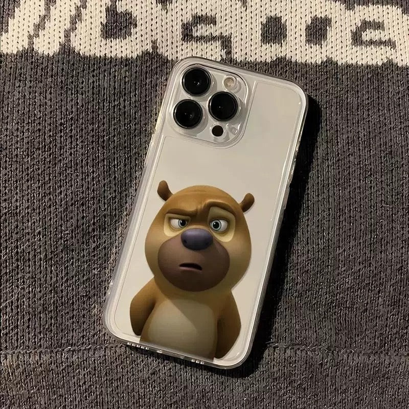 3D Transparent Bear iPhone Case