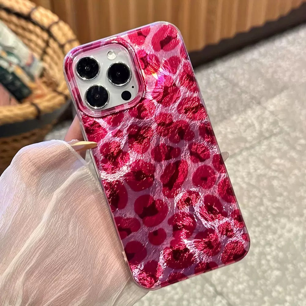 Rose Pink Leopard iPhone Case