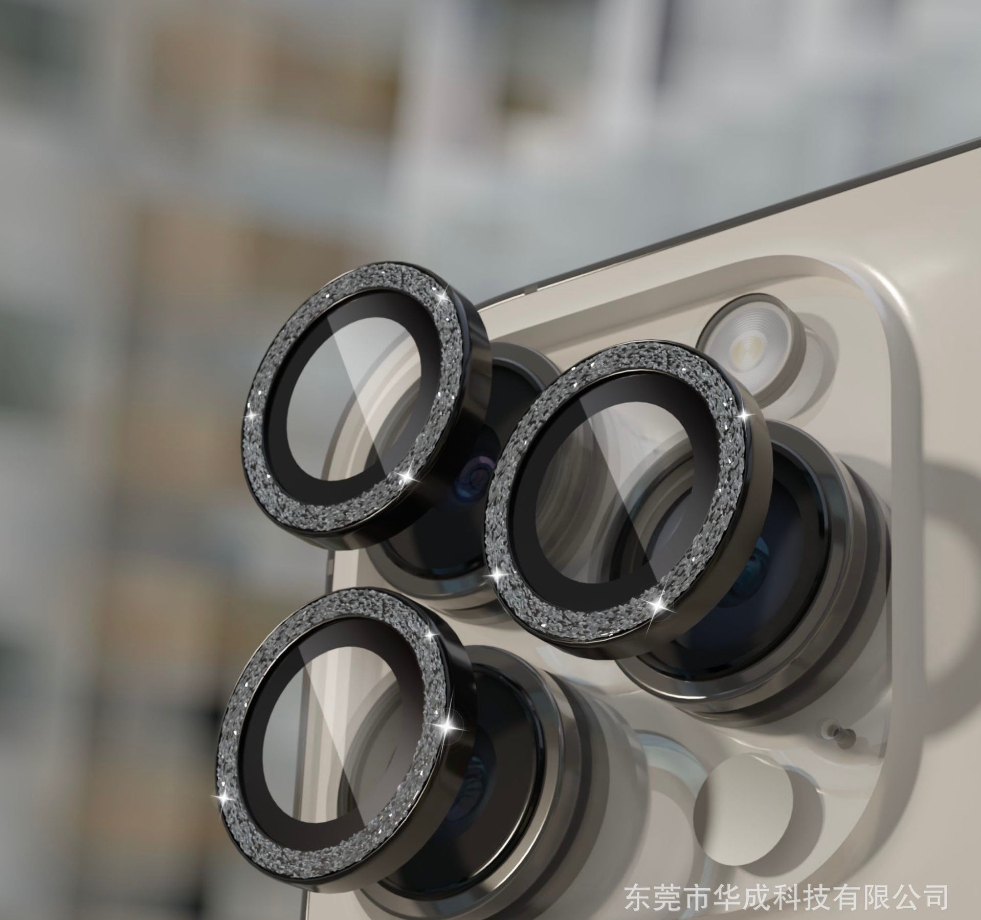 Black Shiny Camera lens For iPhone