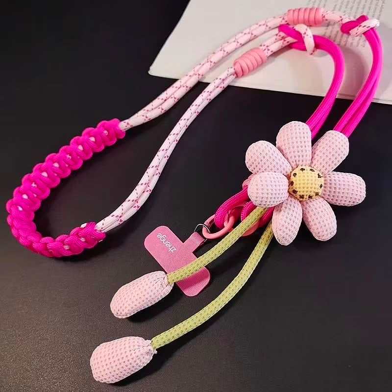 Floral, Handmade woven, durable, outdoor anti-lost strap
