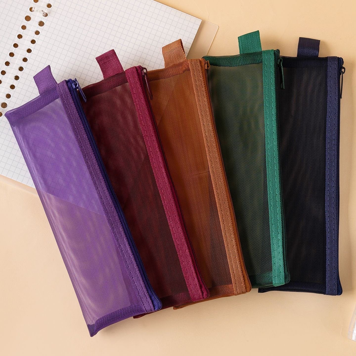 Transparent Mesh Pencil Case