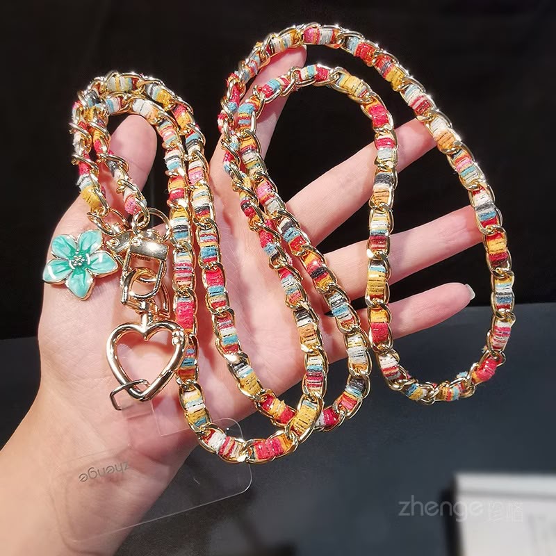 Rainbow Luxe Phone Lanyard