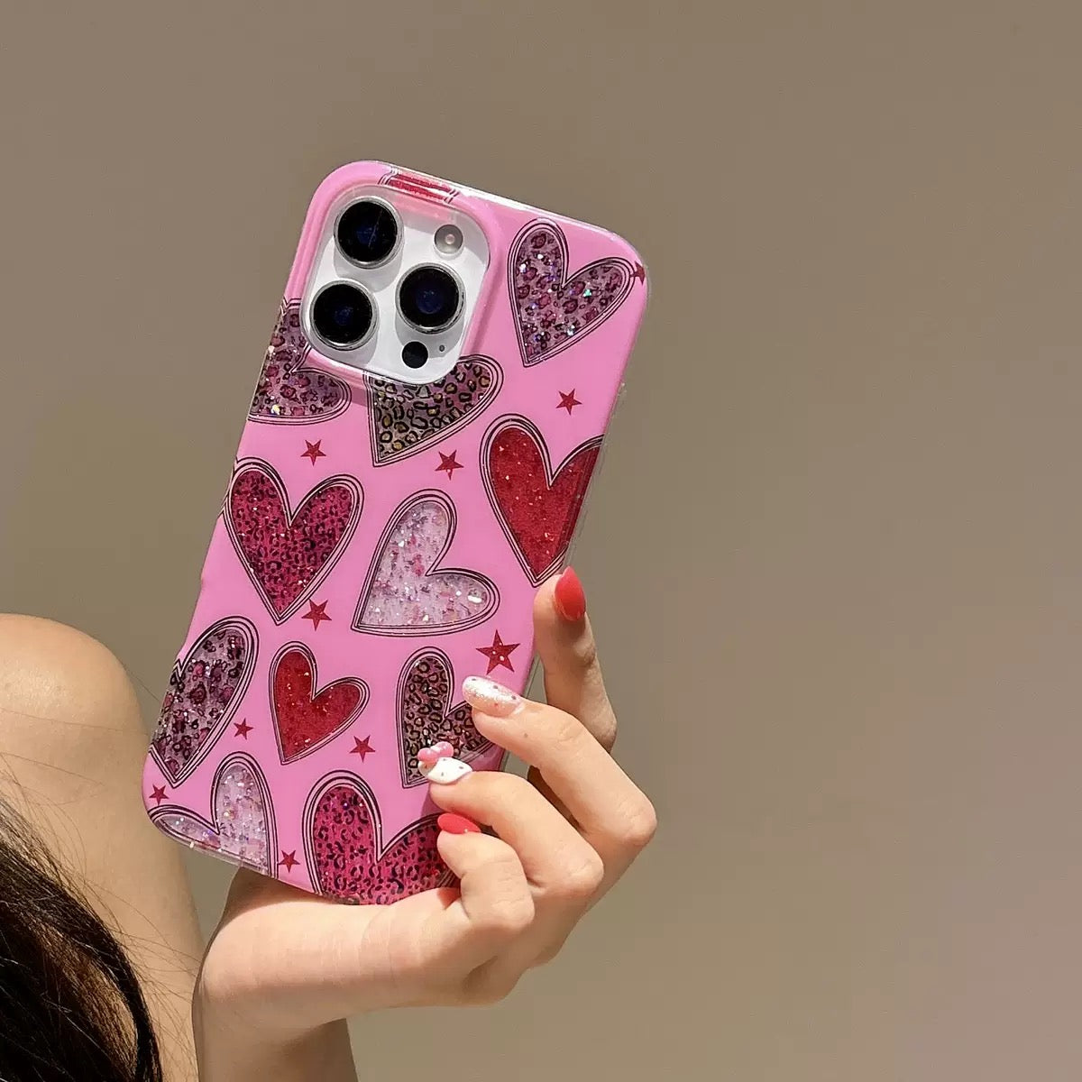 Leopard pink print Case For iPhone