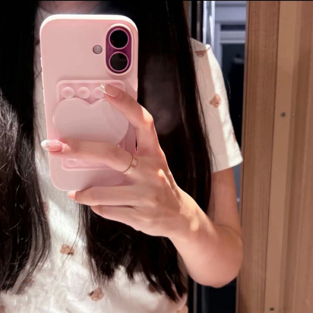 Heart Suction Mirror iPhone Case
