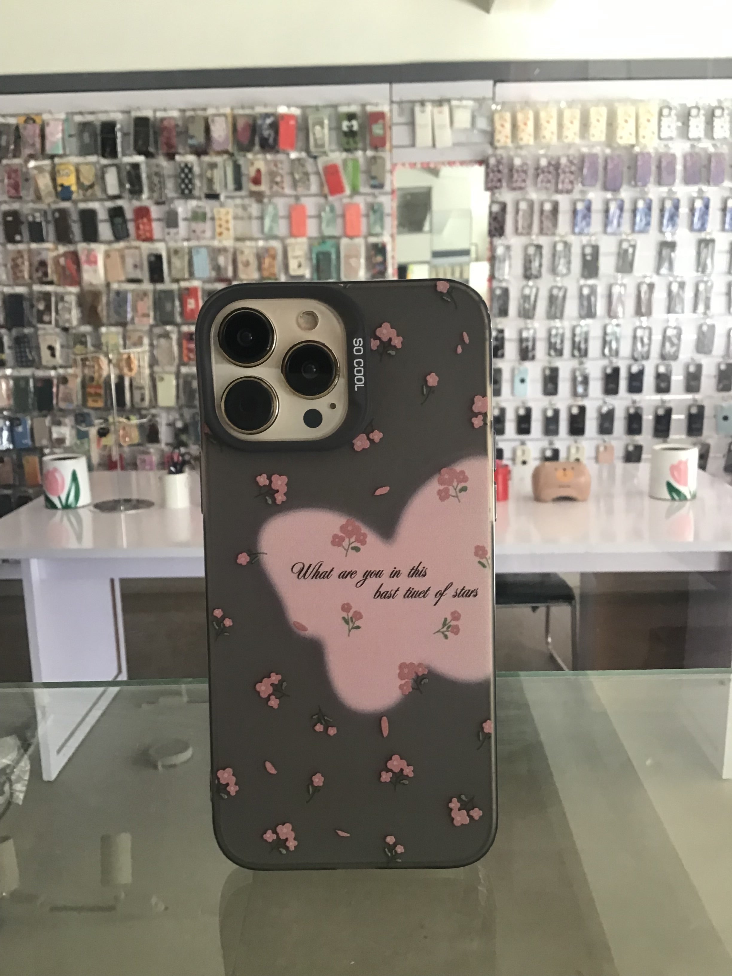 Blurred Floral Butterfly Case For IPhones