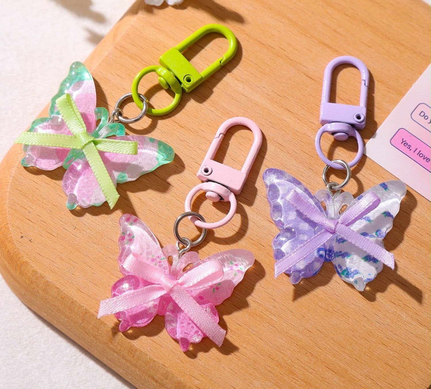 Transparent Ethereal Butterfly Keychain