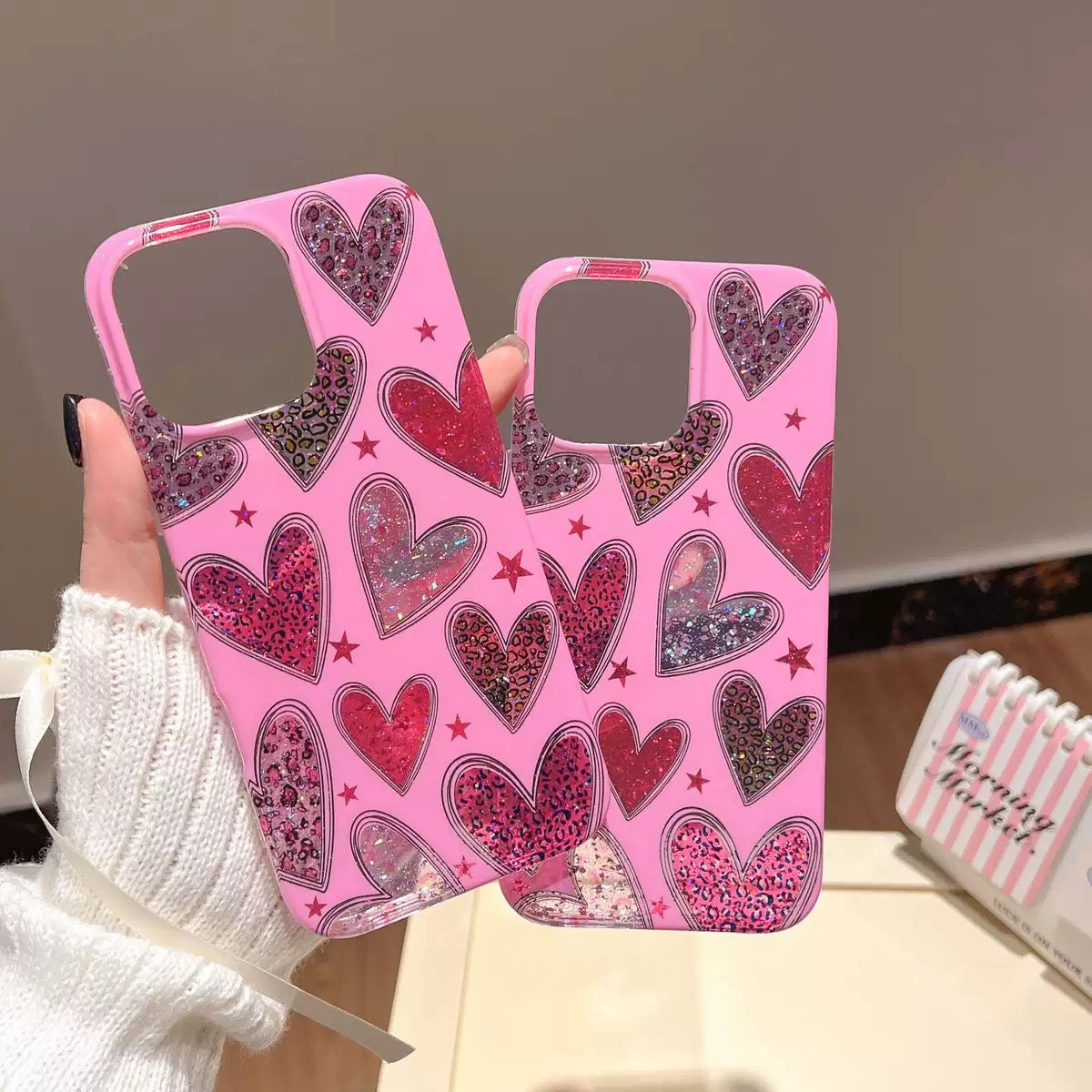 Leopard pink print Case For iPhone