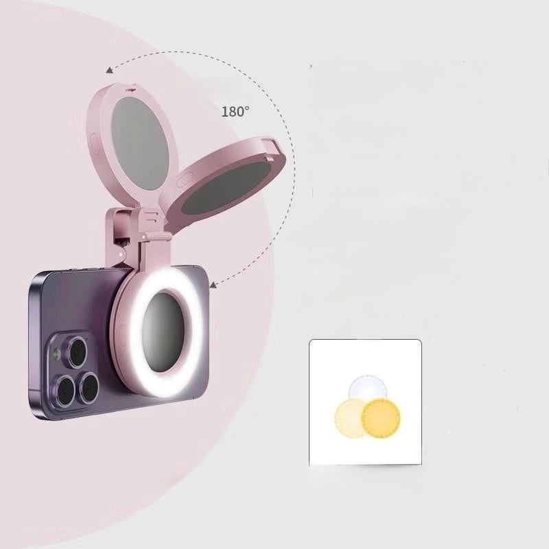 GlowClip Selfie Ring Light with Mirror