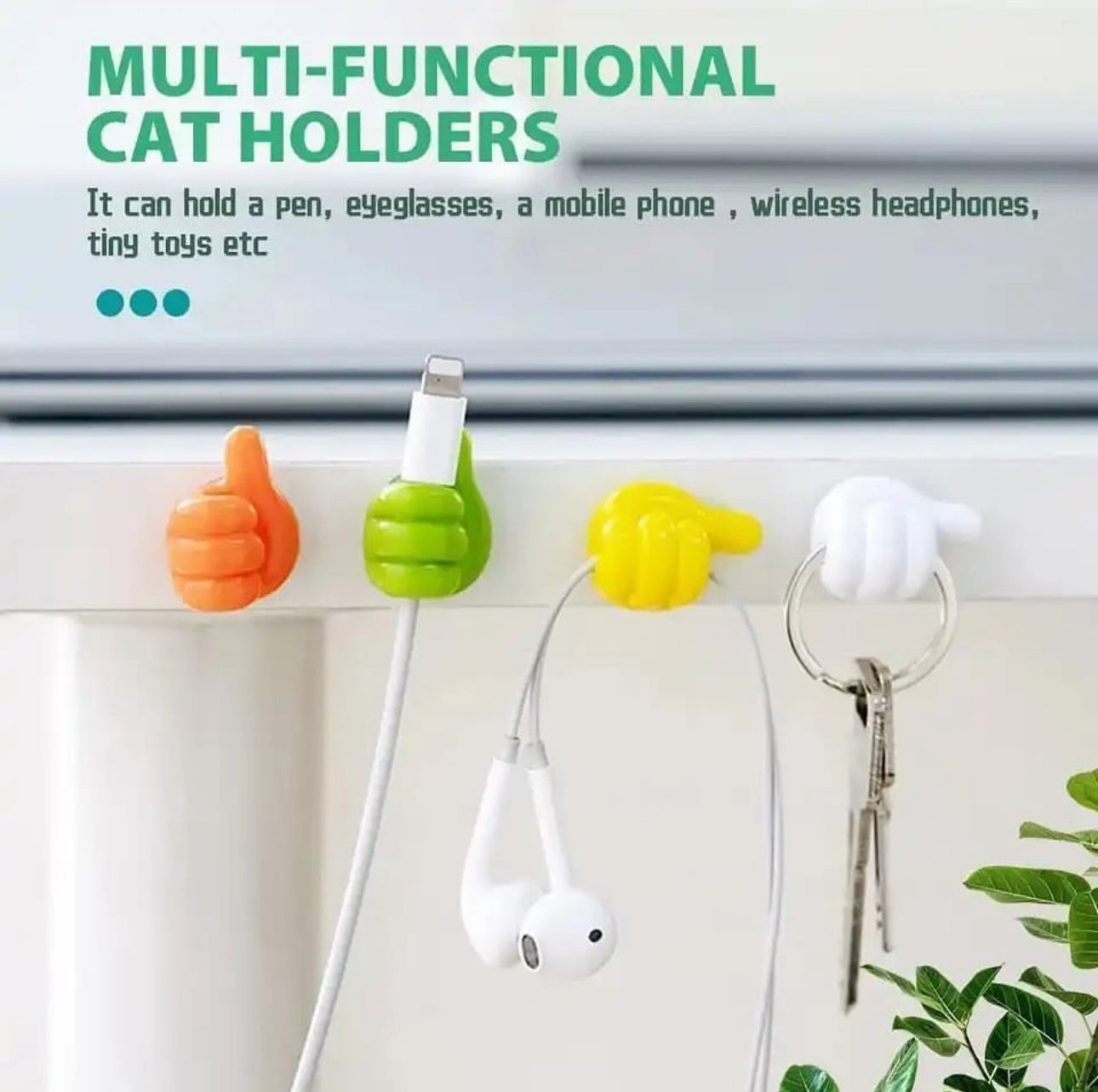 Thumb Mini Cord Holder For Earpiece,usb & More