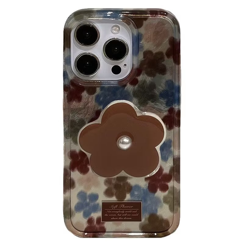Vintage brown floral pattern case for iPhones
