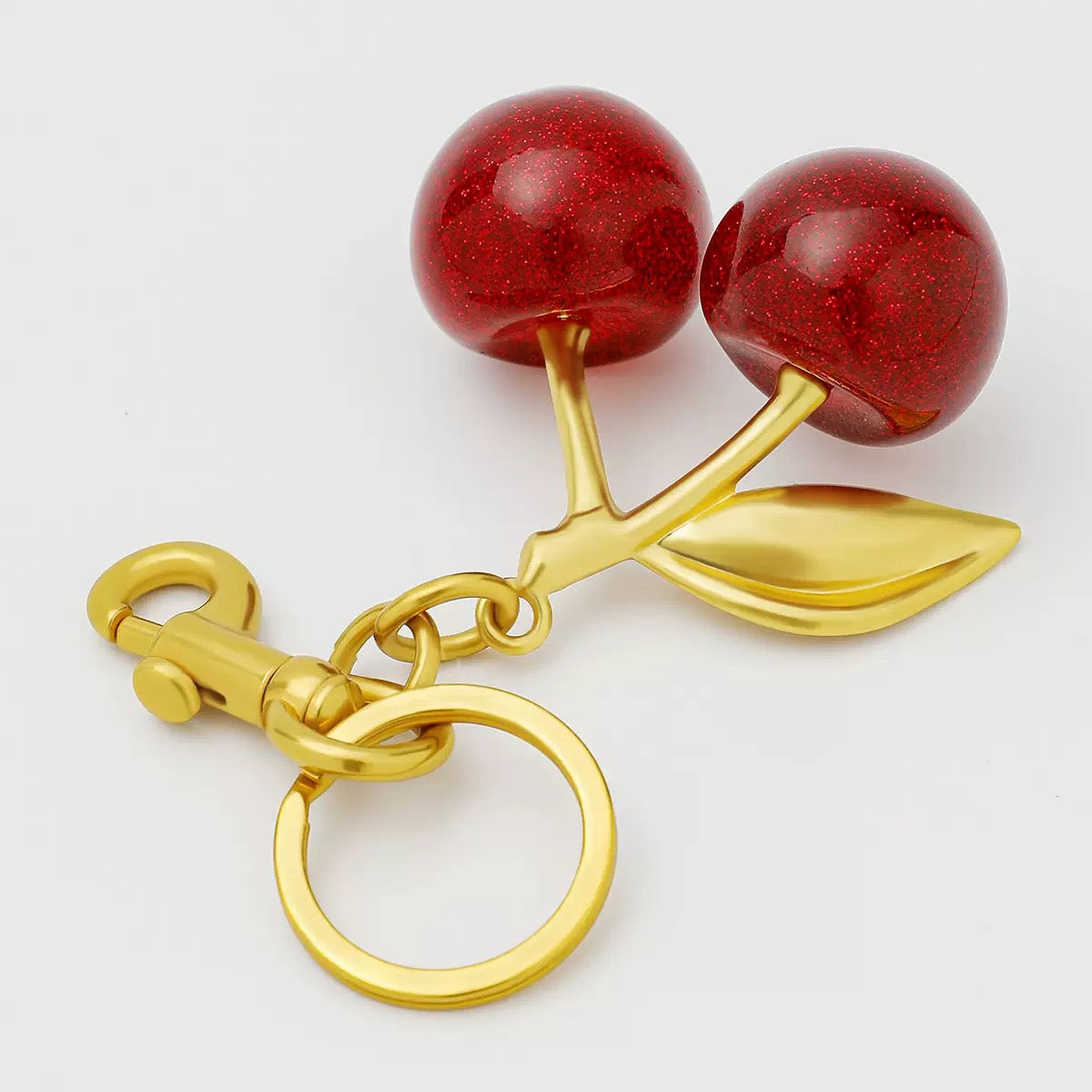 Cherry fruit bag charm