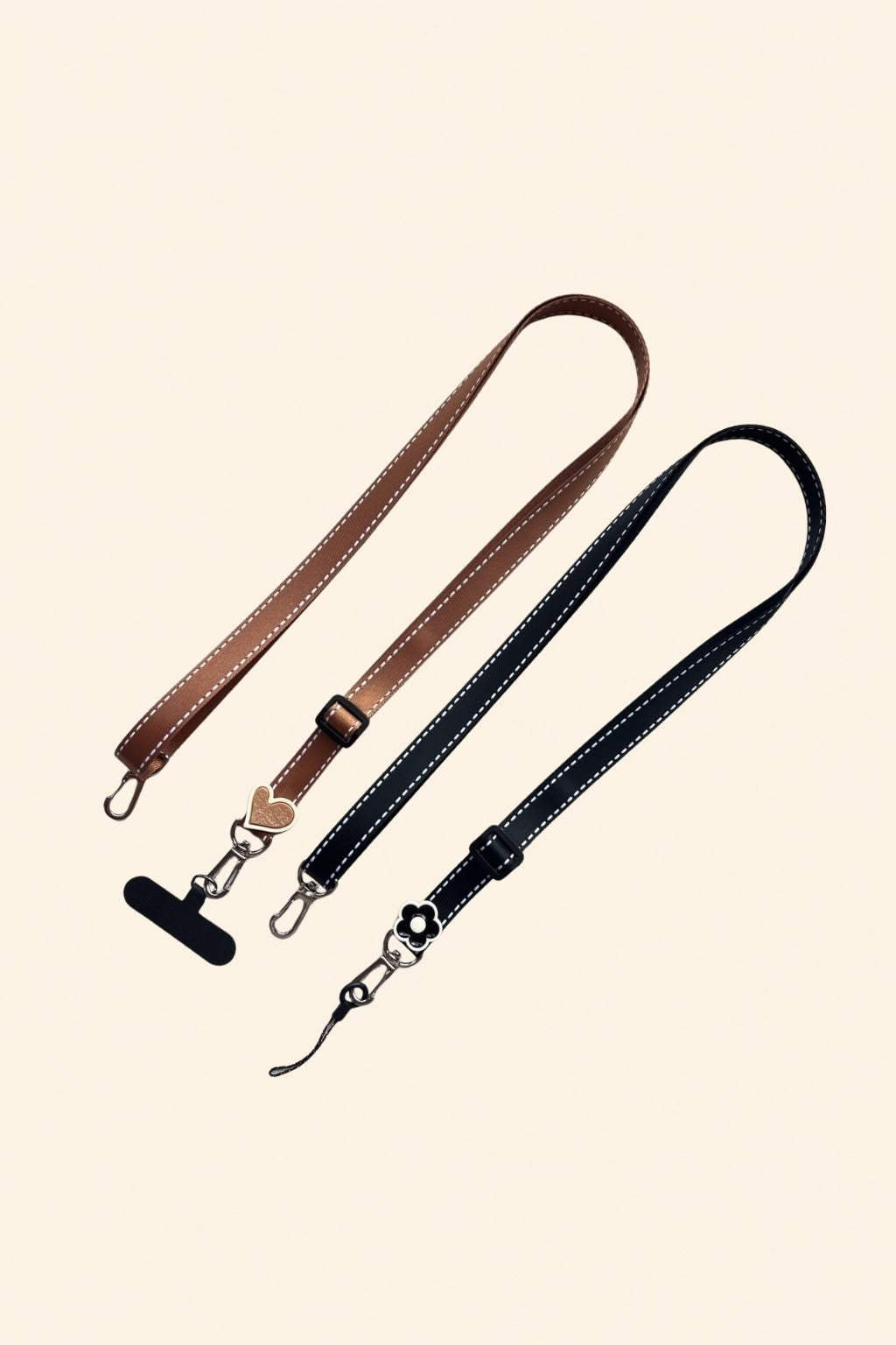 Minimalist heart-shaped adjustable crossbody phone strap
