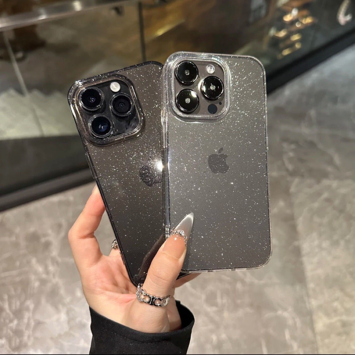 Midnight Glitter iPhone Case