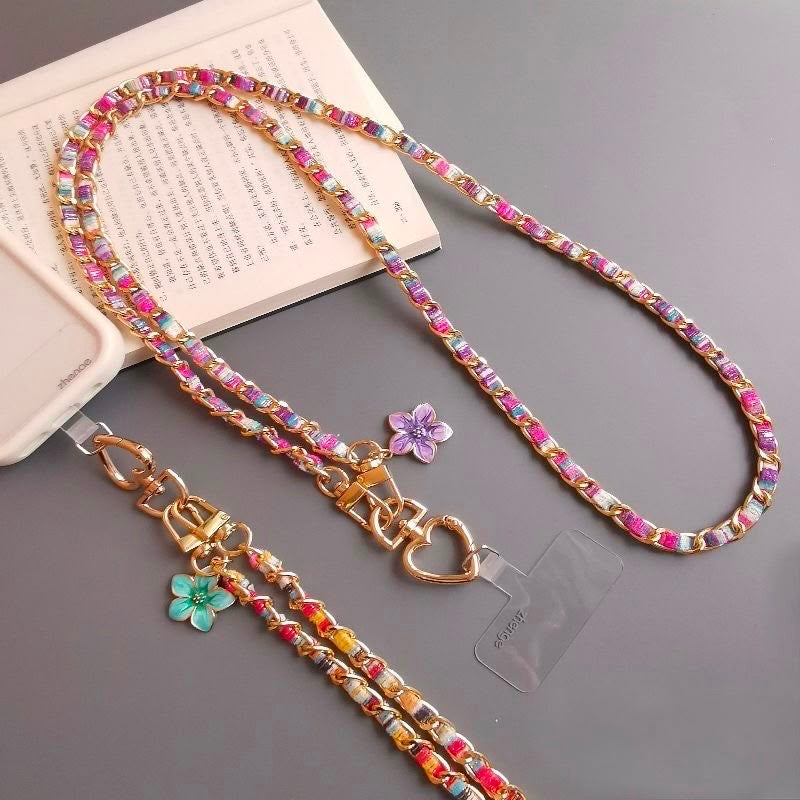 Rainbow Luxe Phone Lanyard