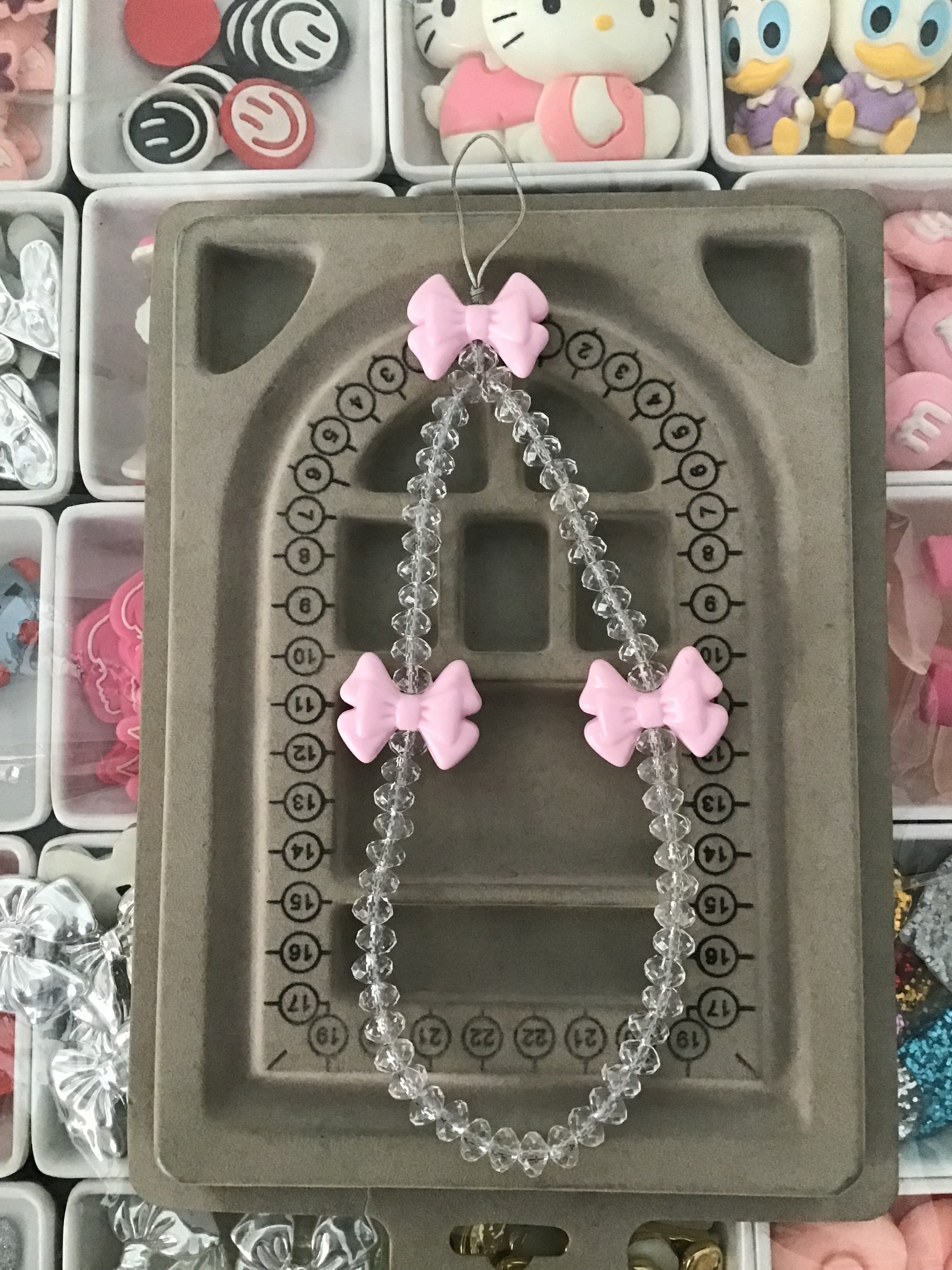 Pink Bow Phone Charm