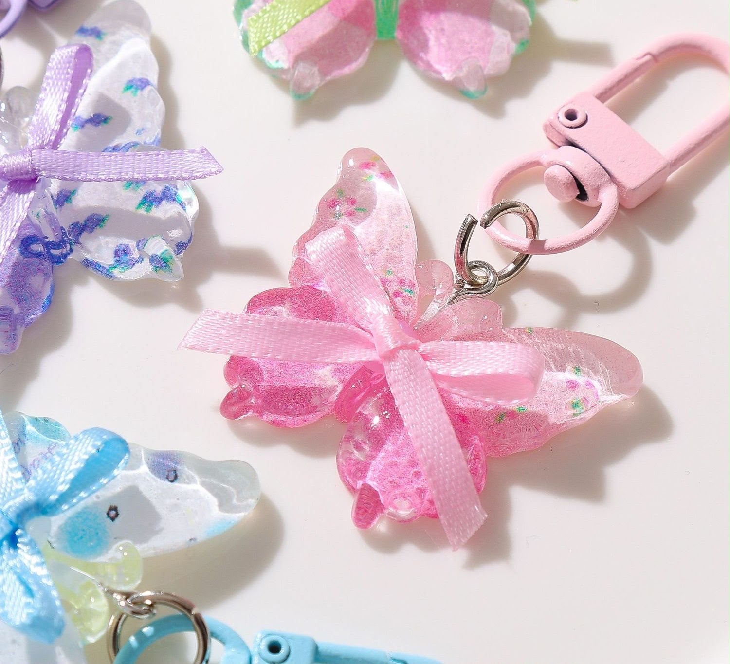 Transparent Ethereal Butterfly Keychain