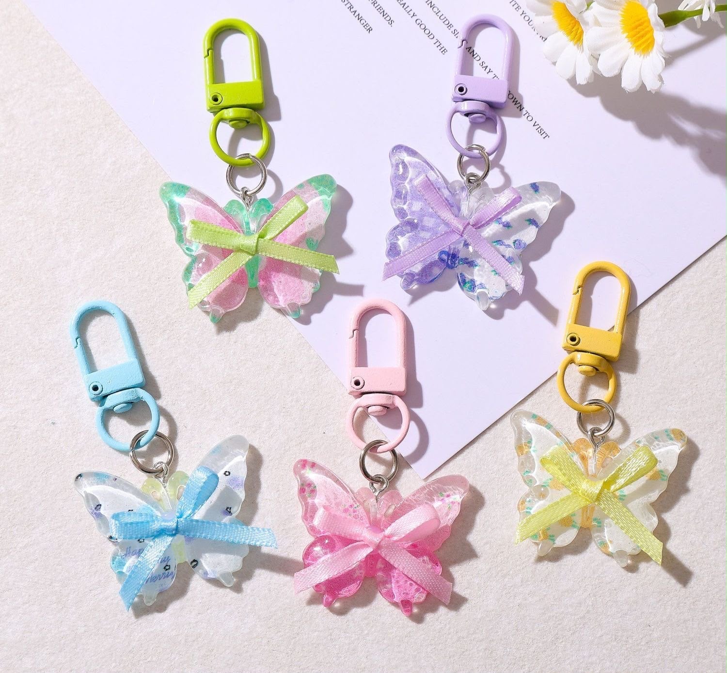 Transparent Ethereal Butterfly Keychain