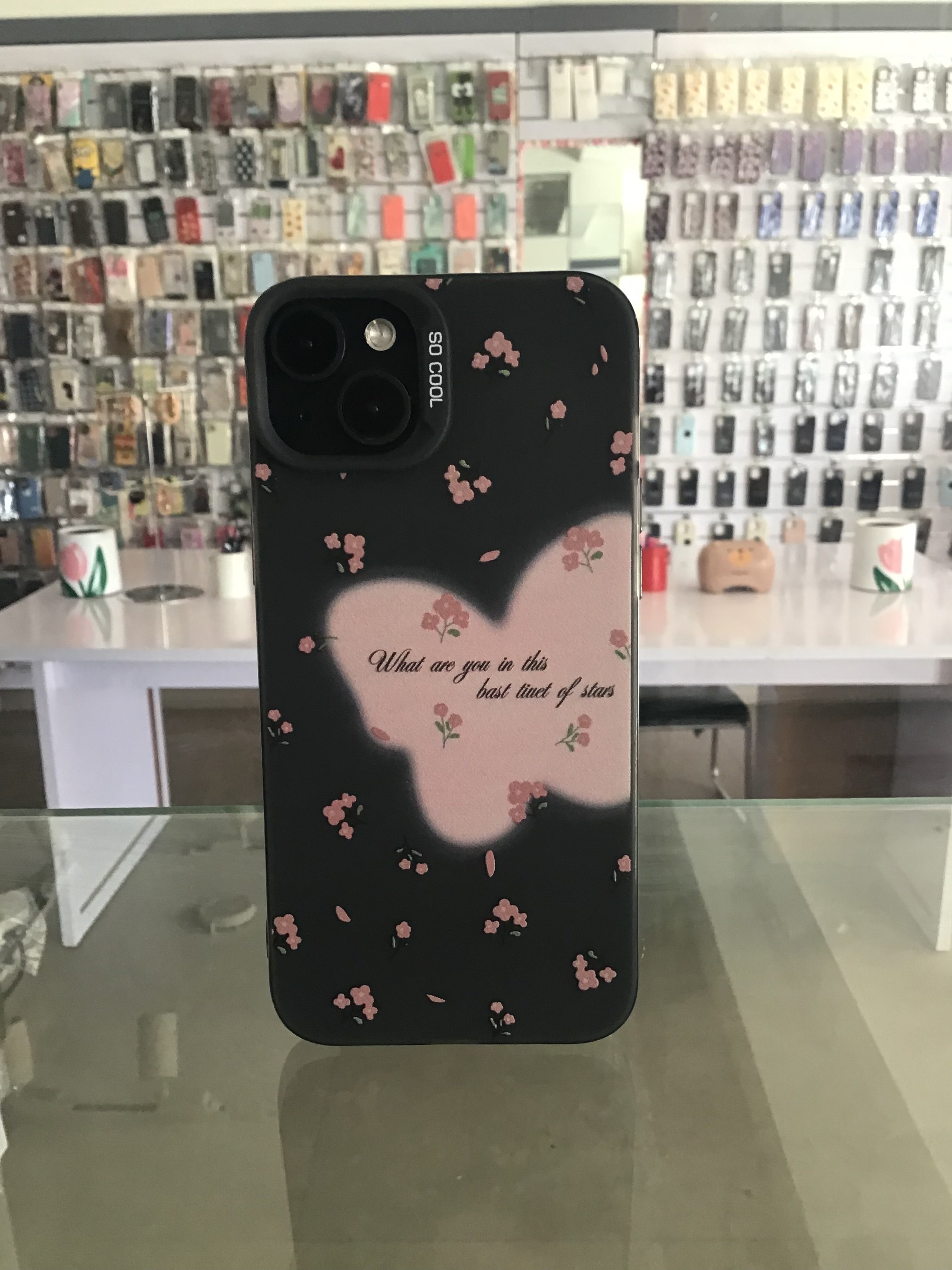 Blurred Floral Butterfly Case For IPhones