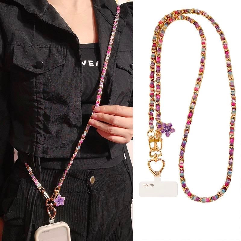 Rainbow Luxe Phone Lanyard