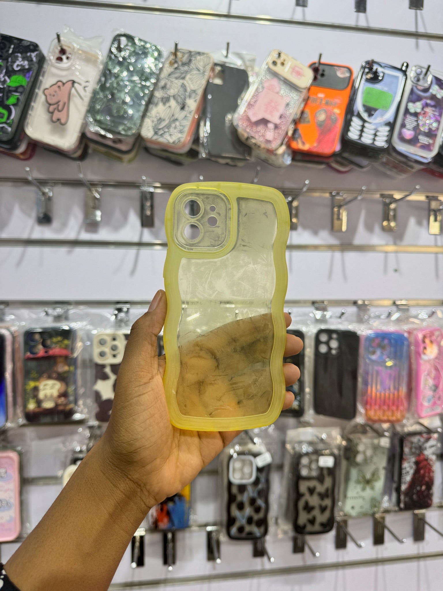 Yellow Wave Case For IPhones