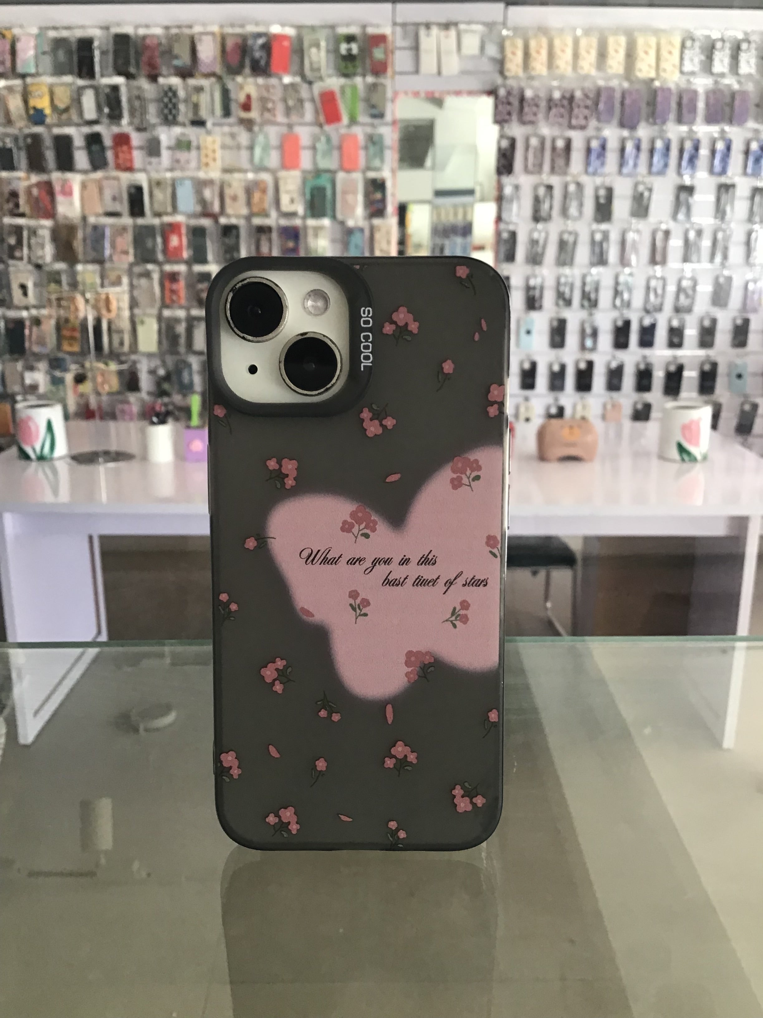 Blurred Floral Butterfly Case For IPhones