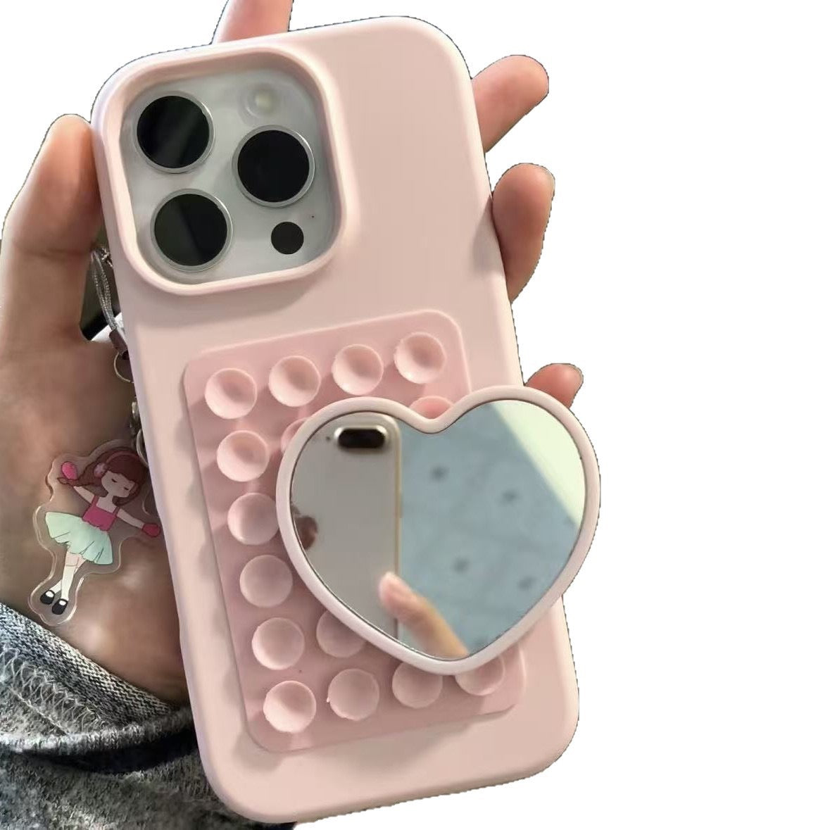 Heart Suction Mirror iPhone Case