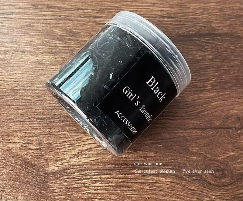 Mini Elastic Hair Ties Jar
