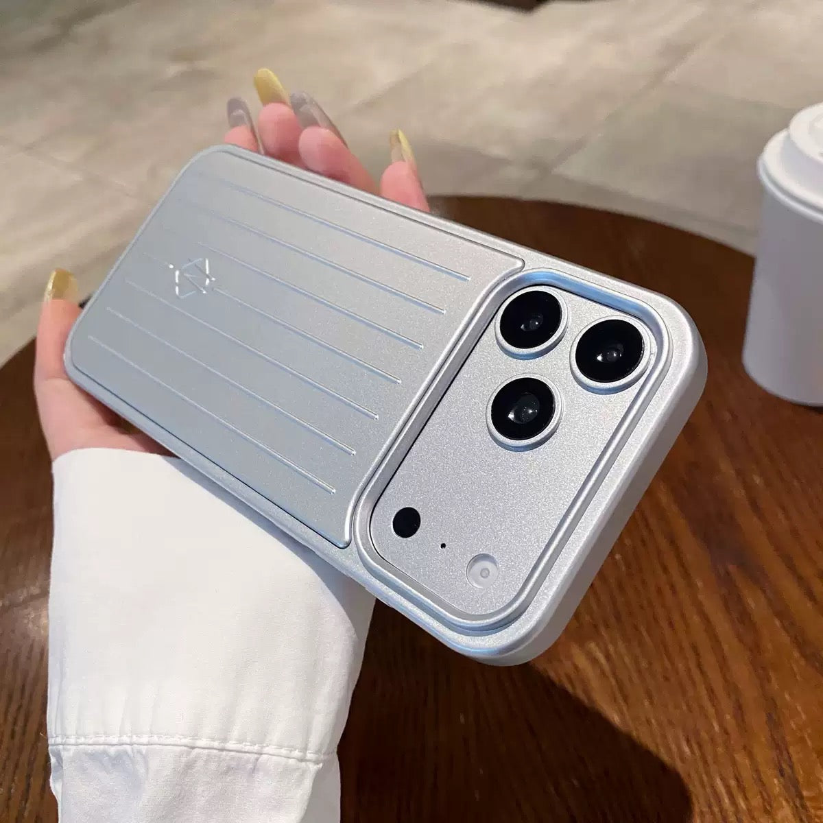 Metal striped case for iPhones