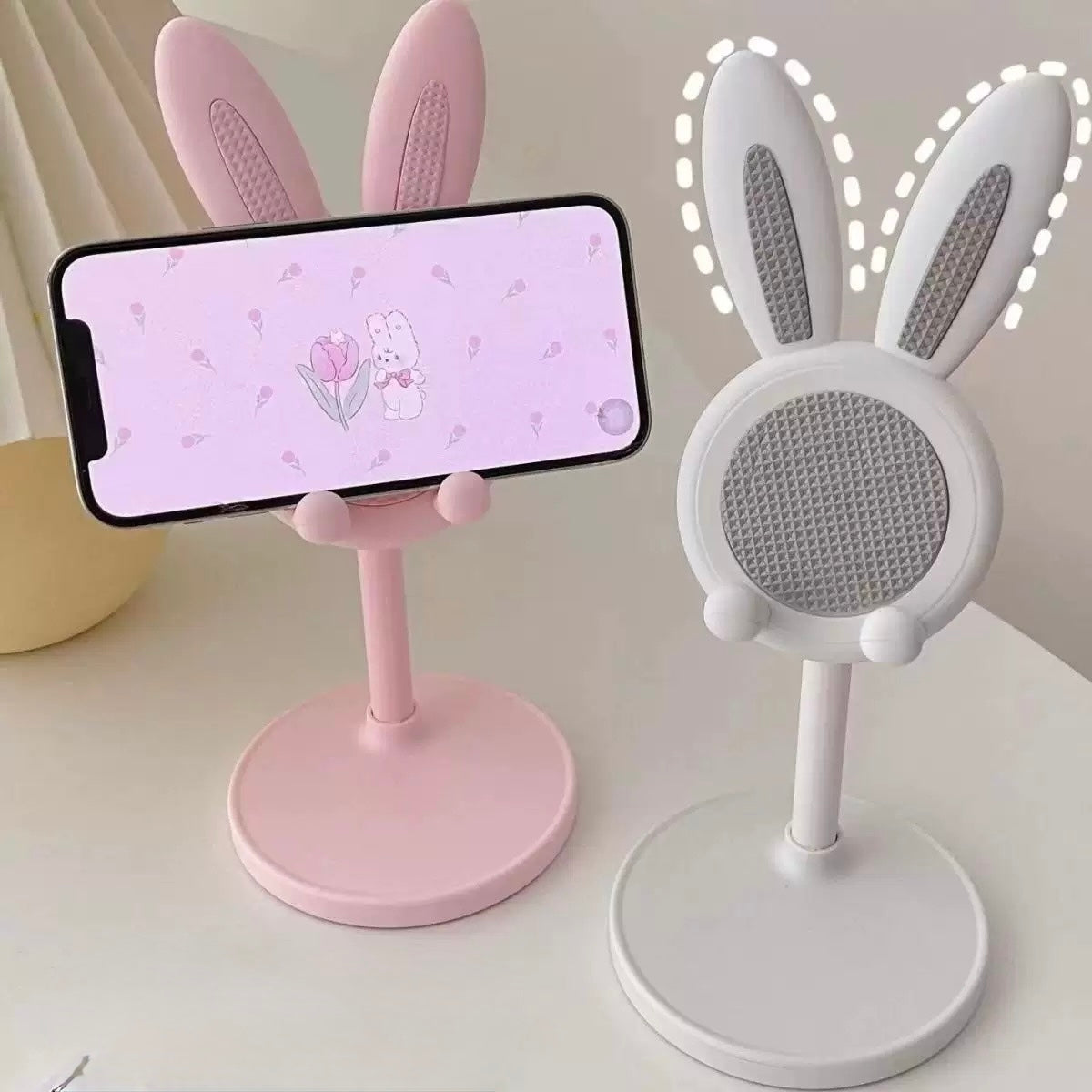 Pink Rabbit Design Phone Holder