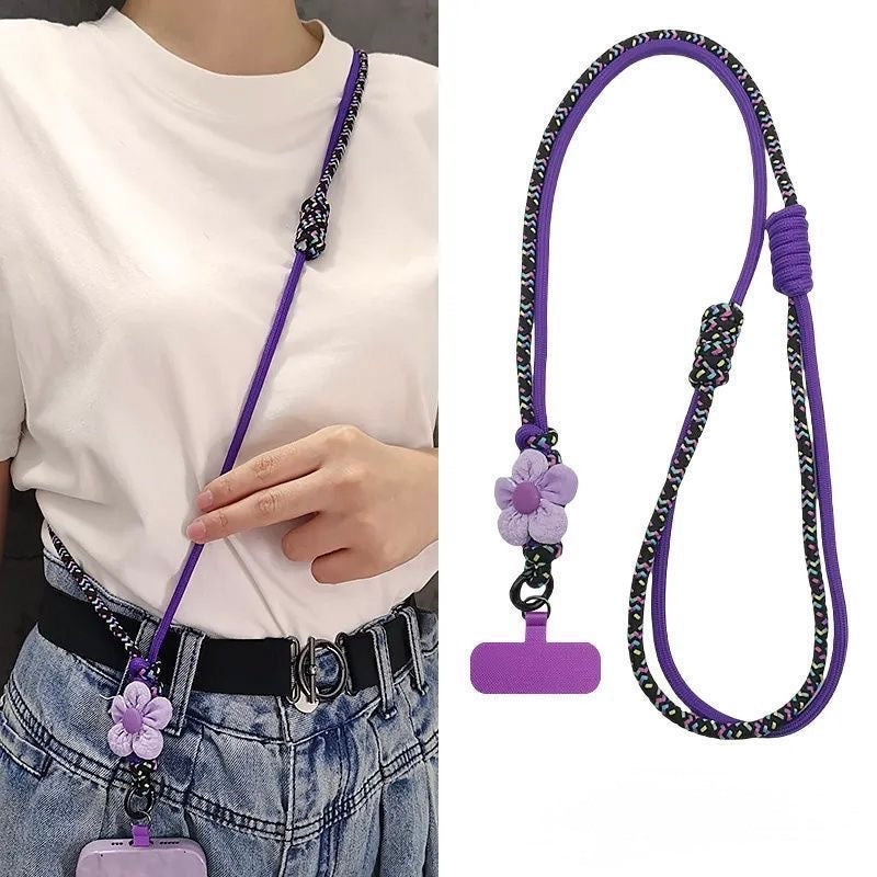 Purple Rope Crossbody Phone strap