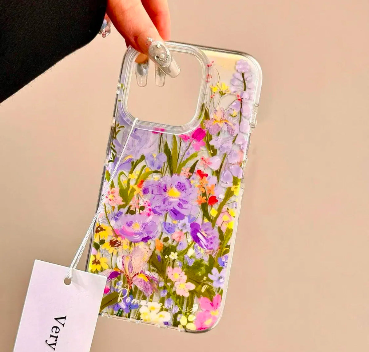 Colorful oil painting flower phone case
