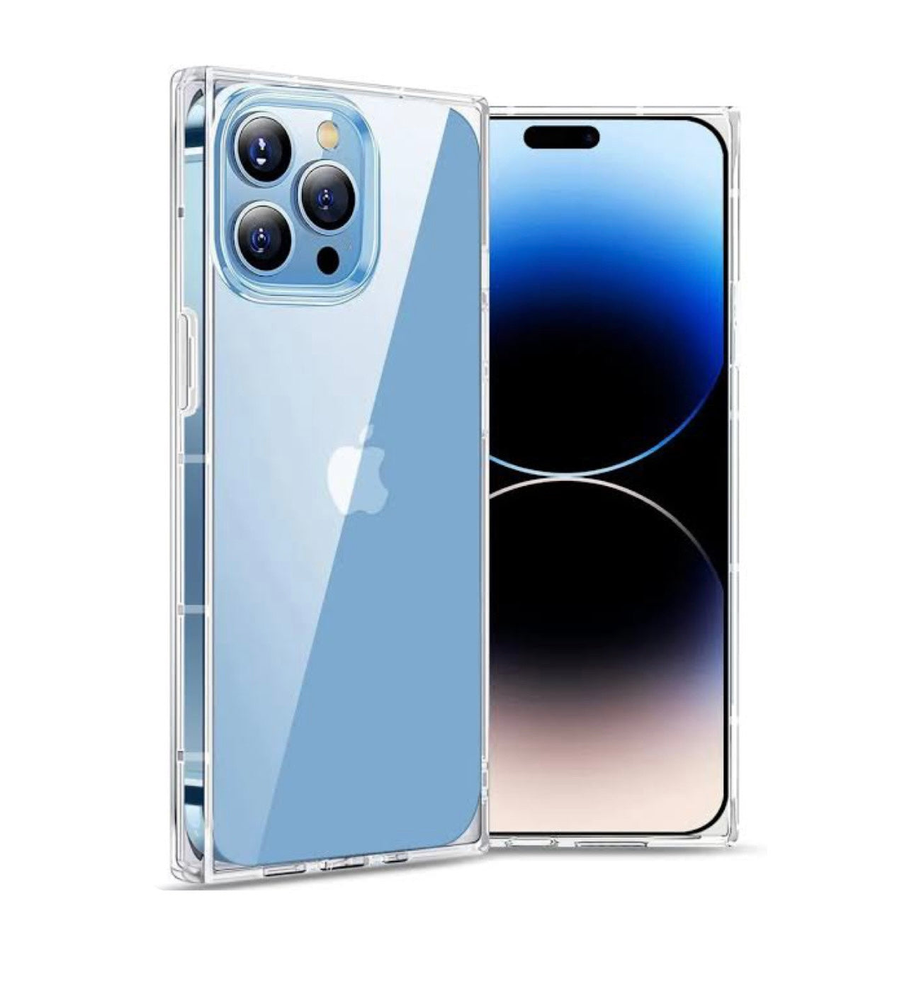 Square Shape Transperent Case For iPhones