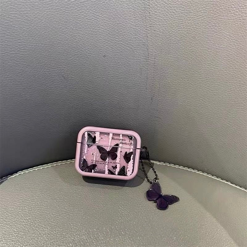 Romantic Butterfly AirPods Case with Charm