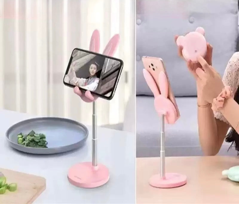Pink Rabbit Design Phone Holder