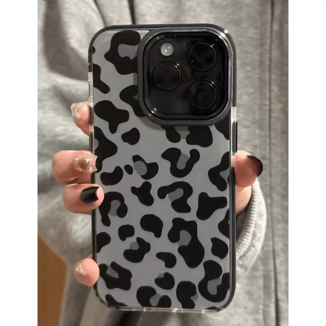 Blac leopard print Case For Iphones