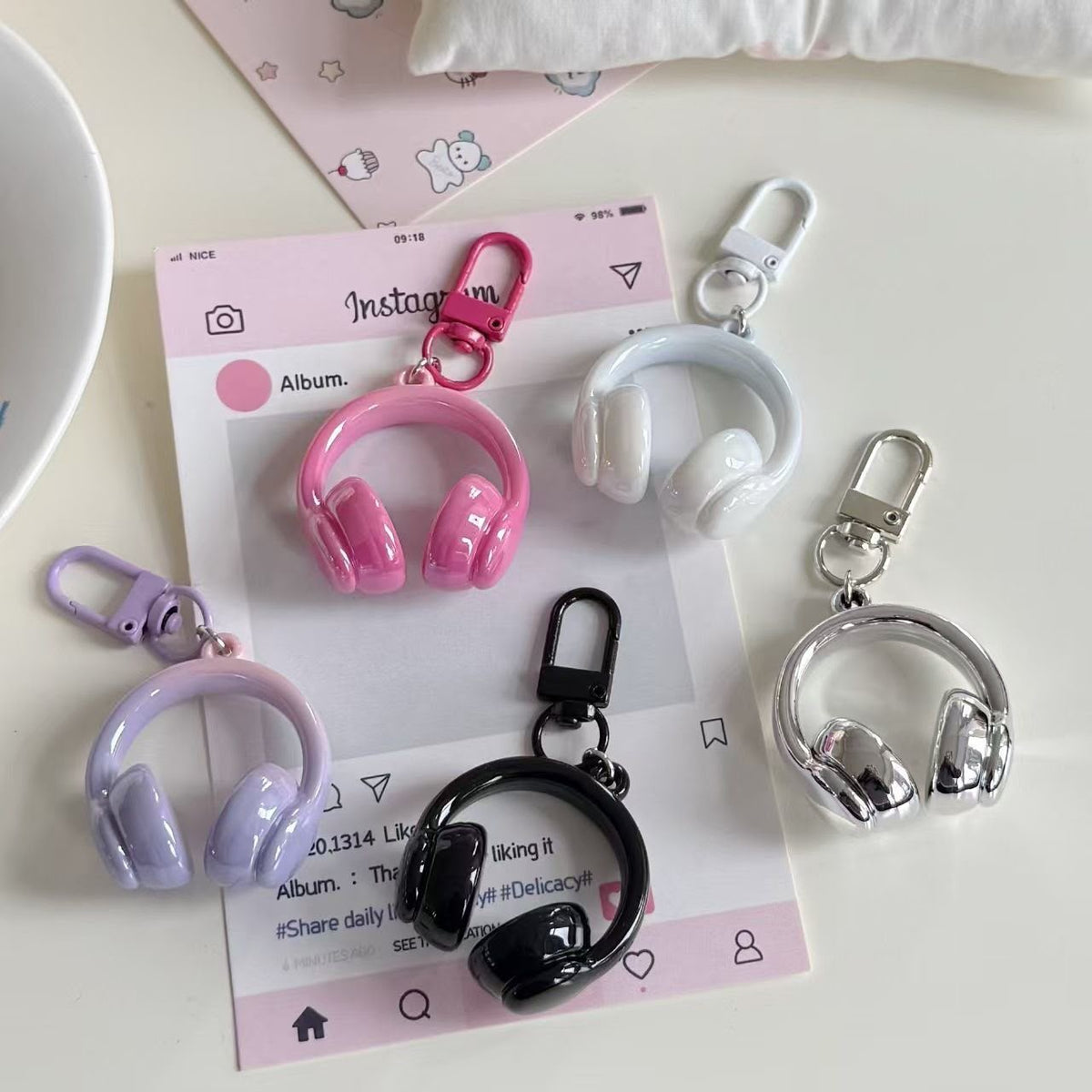 Mini Headphone Keychain