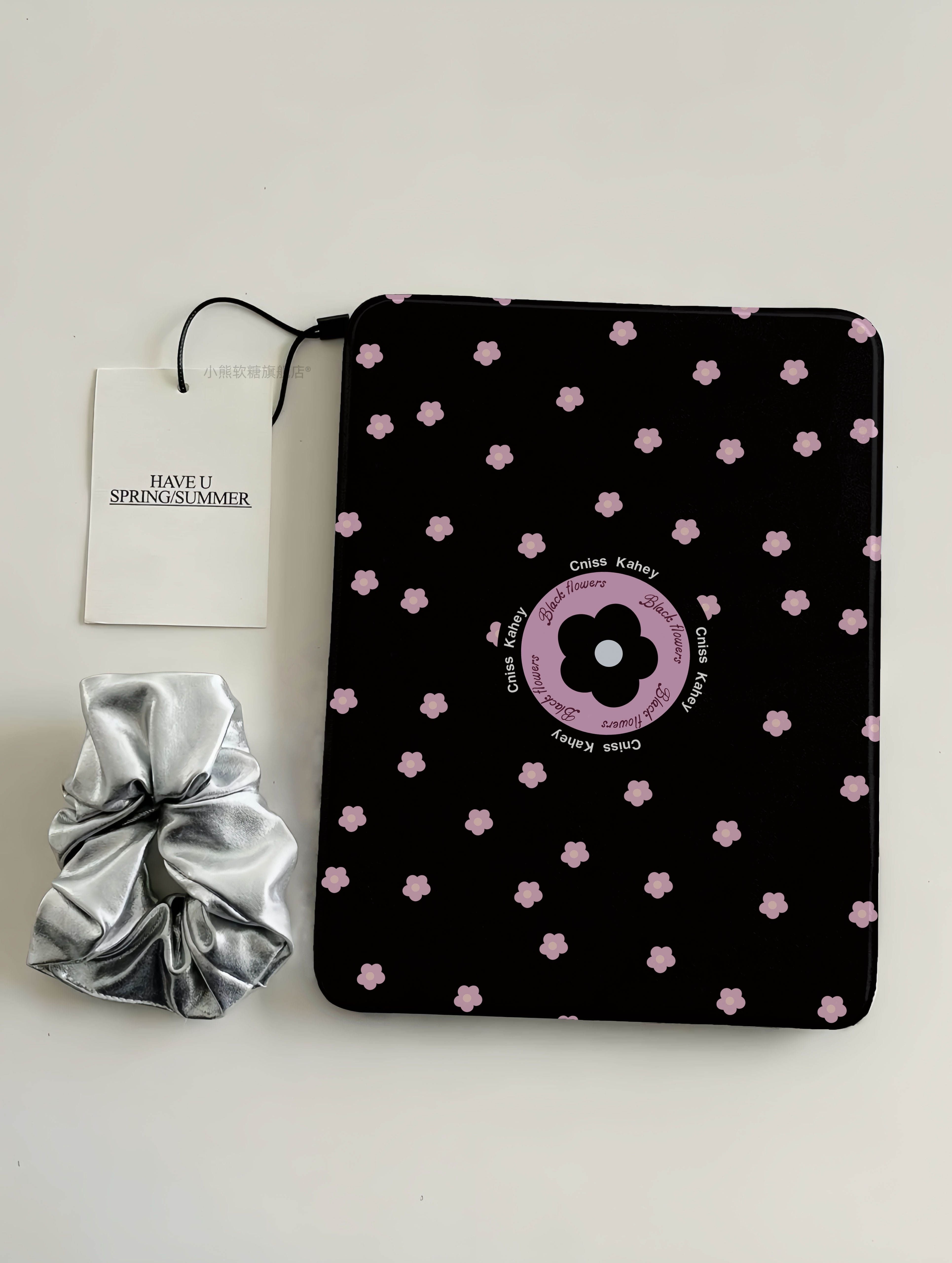Black Floral iPad Case – Sleek & Stylish Protection